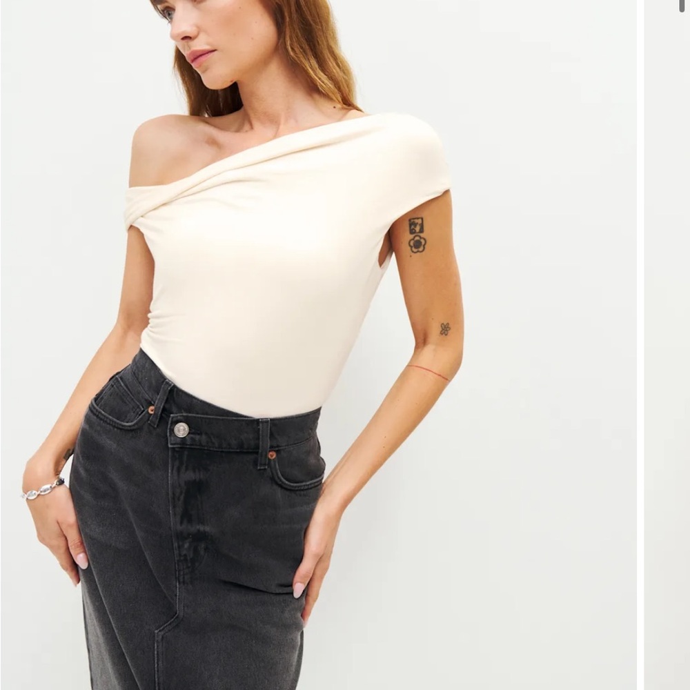 Reformation Cello Knit Top Ivory - Size L